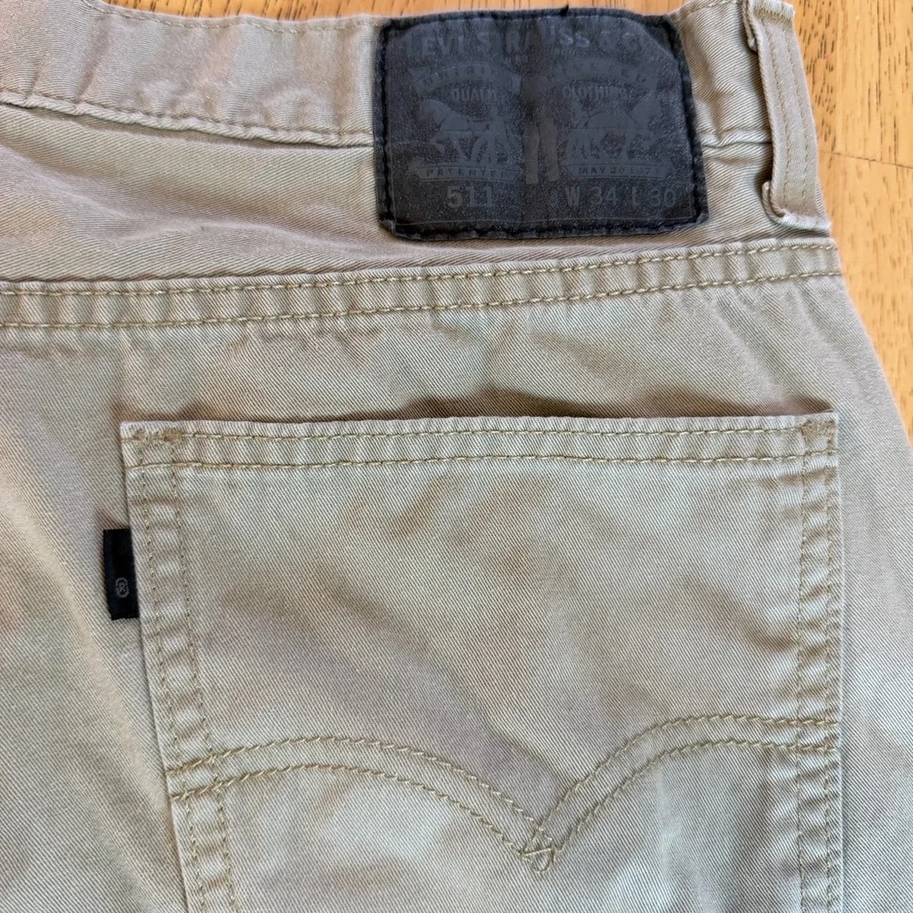 Levi’s 511 Men’s Jeans Light Wash Tan Size 34x30 100% Cotton